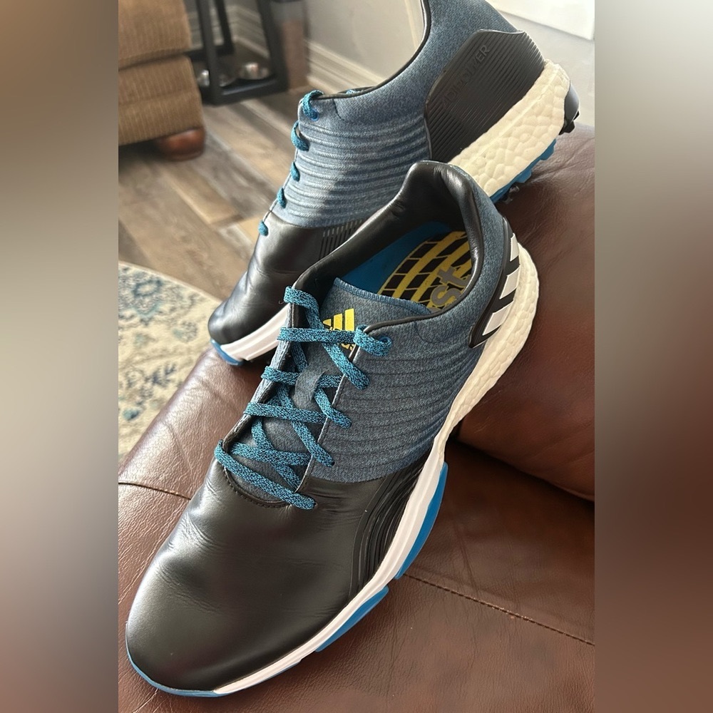🛑 S O L D 🛑 
Adidas Adipower 40RGED Black/Blue Golf Shoes Sz 12 Mens 🔺Like New🔺